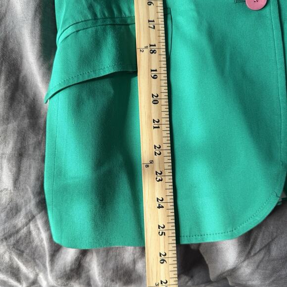 Bariloche Blazer Jacket Green Size 10 Preppy Collegiate Made in Spain - Picture 9 of 13
